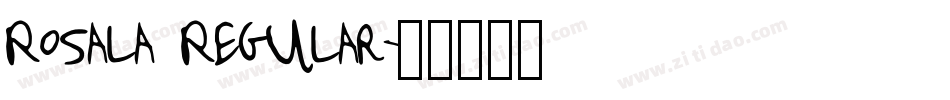 Rosala Regular字体转换